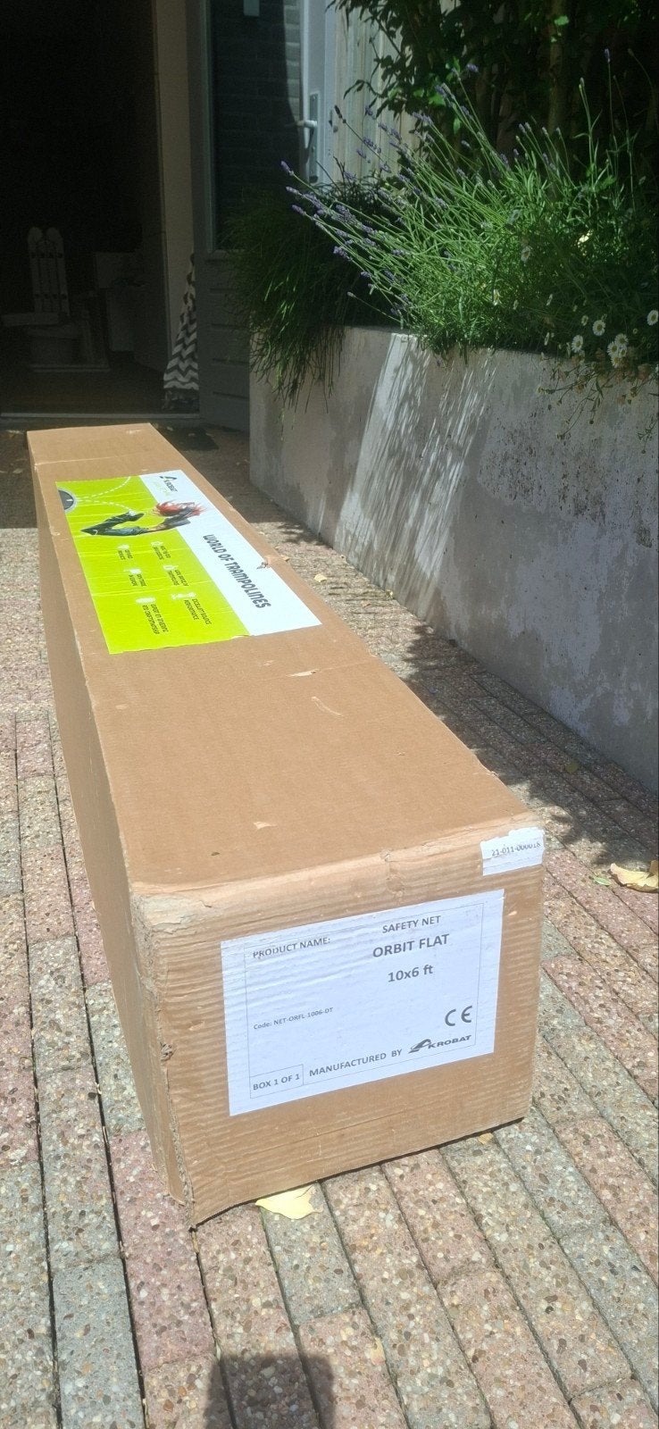 Trampoline Veiligheidsnet Akrobat Orbit Flat 305 x 183 cm, Ophalen, Zo goed als nieuw