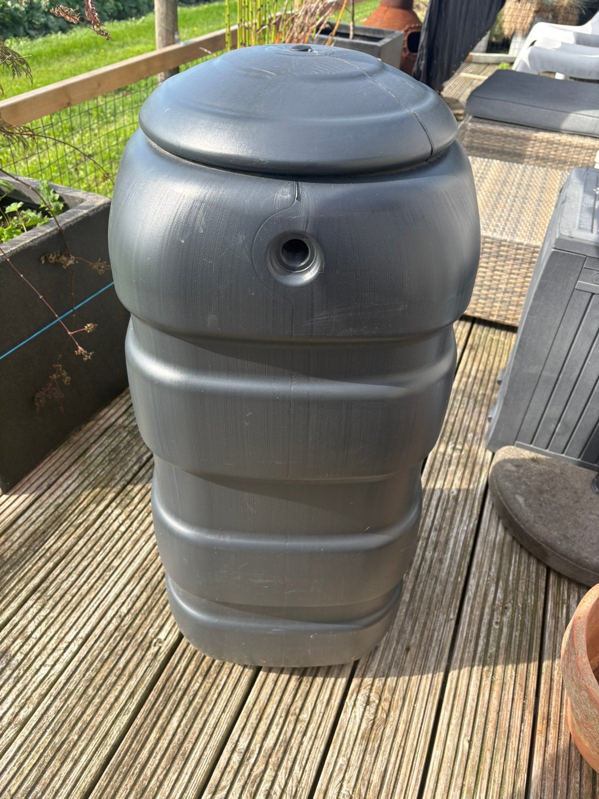 Regenton 100 liter, Tuin en Terras, 75 tot 150 liter, Ophalen, Zo goed als nieuw