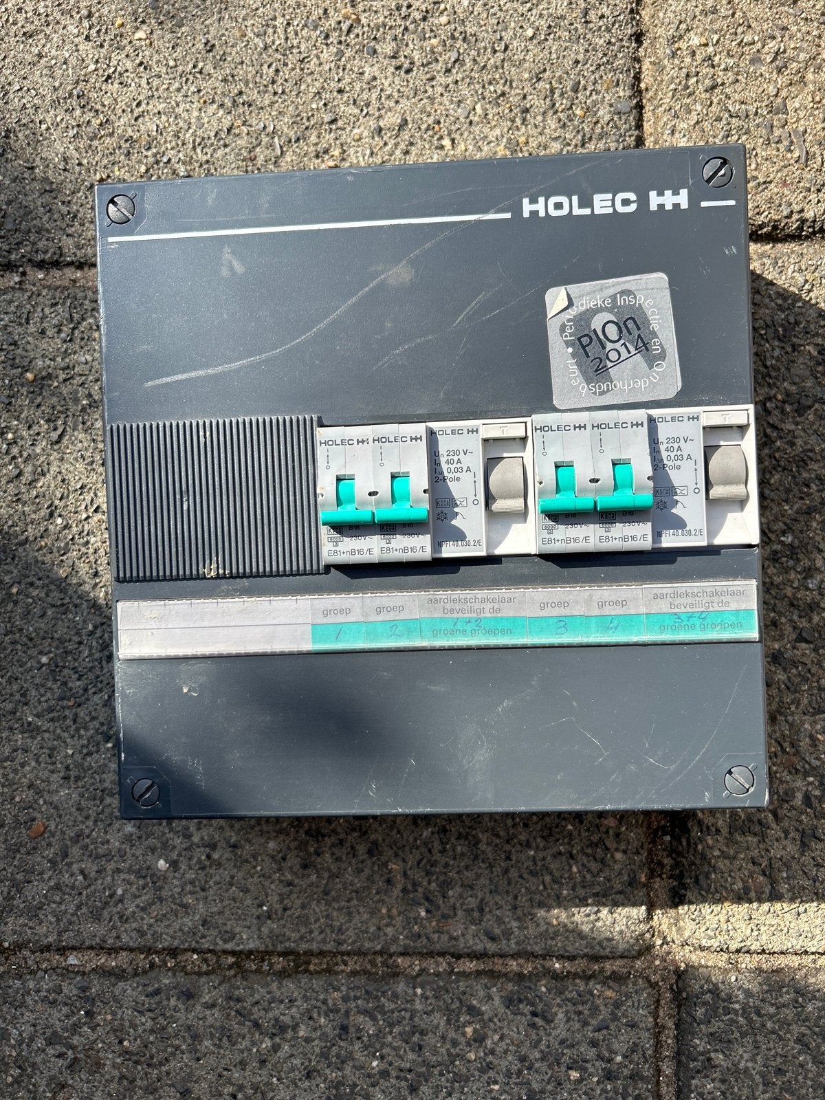 Holec HH Groepenkast met Aardlekschakelaars, Ophalen of Verzenden, Gebruikt, Overige merken, Groepenkast