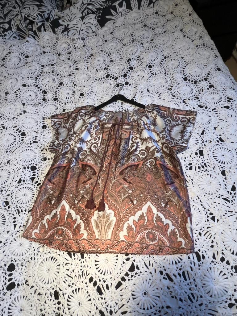 J C Sophie blouse maat M, Ophalen of Verzenden, Zo goed als nieuw, Maat 38/40 (M), Bruin