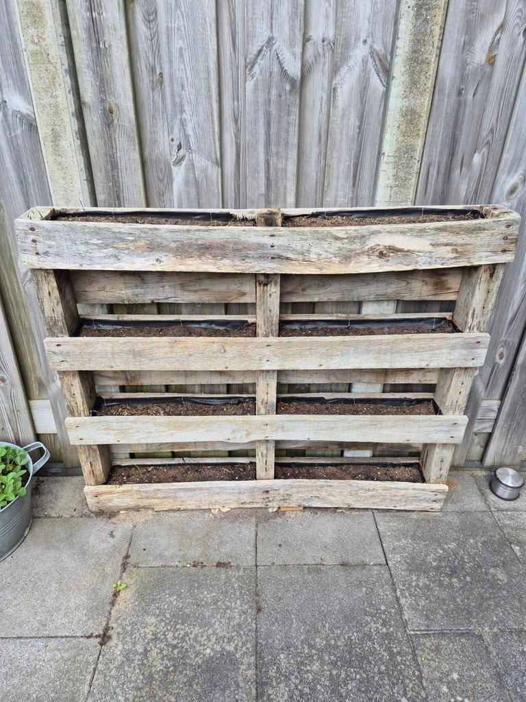 Verticale plantenbak van gerecyclede pallet, Tuin en Terras, Ophalen, Gebruikt, 100 cm of meer, Balkon