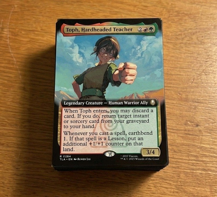 MTG Commander Deck Toph HardHeaded Teacher (Avatar), Ophalen of Verzenden, Zo goed als nieuw, Speeldeck