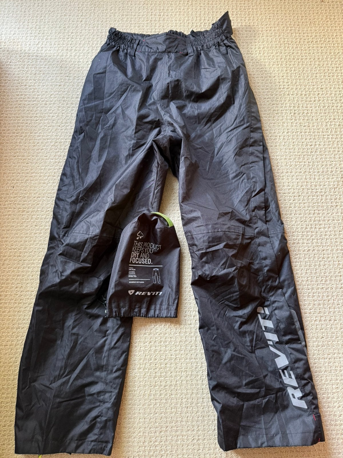 Nieuw Rev’It Motor Regenbroek Maat S Rain Pants Revit Black, Ophalen of Verzenden, Heren, Broek | textiel