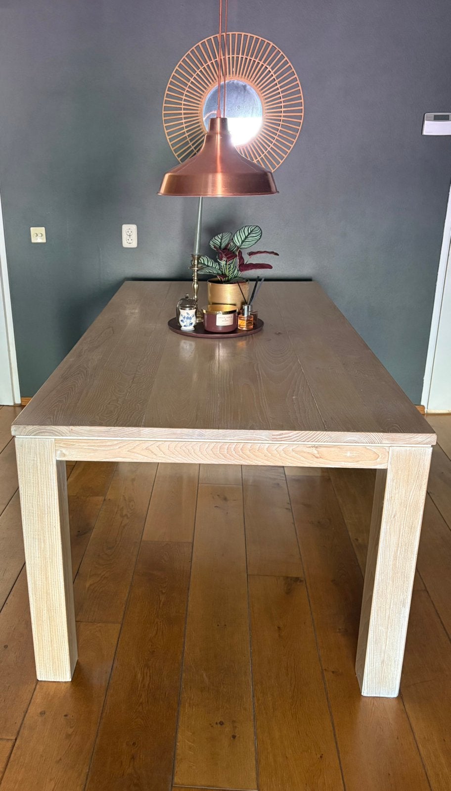 Eettafel brocante- Scandinavische stijl, Ophalen, Gebruikt, 200 cm of meer, Scandinavisch