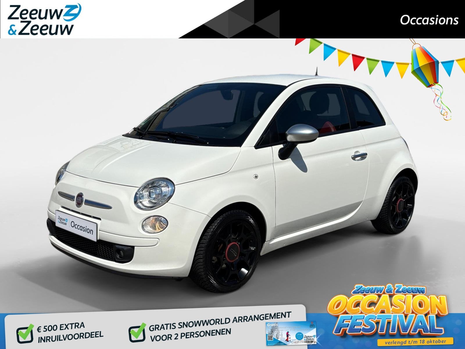 Fiat 500 0.9 TwinAir Street | Interscope boxen | leder |, Auto's, Voorwielaandrijving, 86 pk, Gebruikt, 31 €/maand