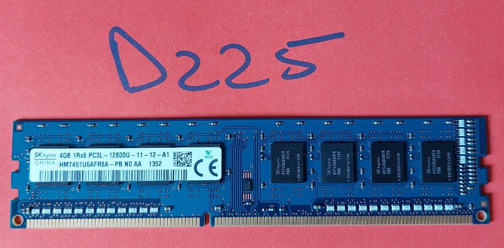 4GB 1Rx8 PC3L 12800U-11-12-A1 SKhynix DDR3 RAM geheugen, Gebruikt, DDR3, Ophalen of Verzenden, Desktop