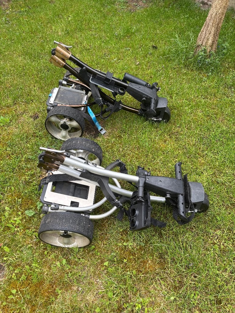 2x elektrische golf trolley, Ophalen, Gebruikt, Golfkar