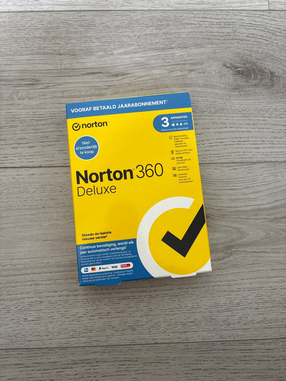 Norton 360 Deluxe - Jaarabonnement voor 3 apparaten, Computers en Software, Antivirus- en Beveiligingssoftware, Ophalen of Verzenden