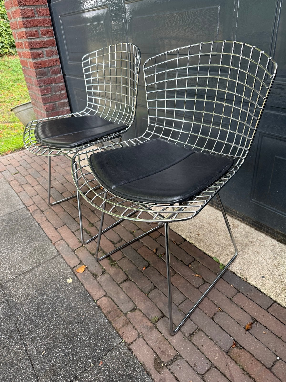 Knoll Bertoia stoelen - Set van 2, Ophalen, Gebruikt, Twee, Zwart