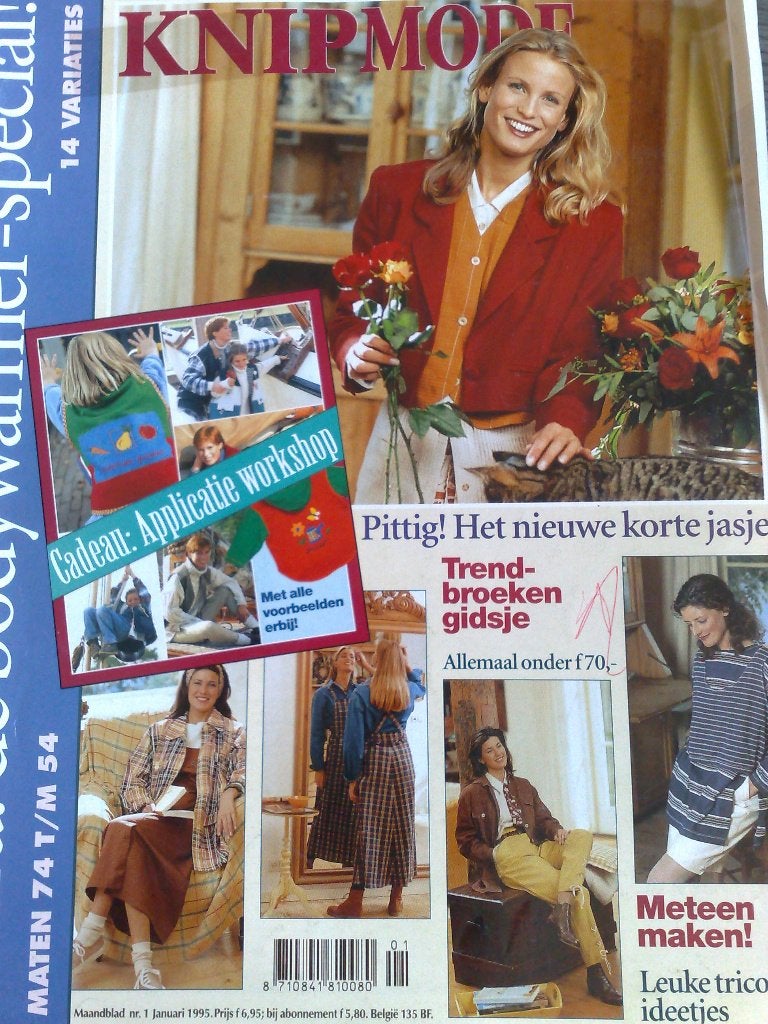 11 x Knipmode kledingpatronen uit jaargang 1995, Verzenden, Gebruikt, Vrouw, Knipmode
