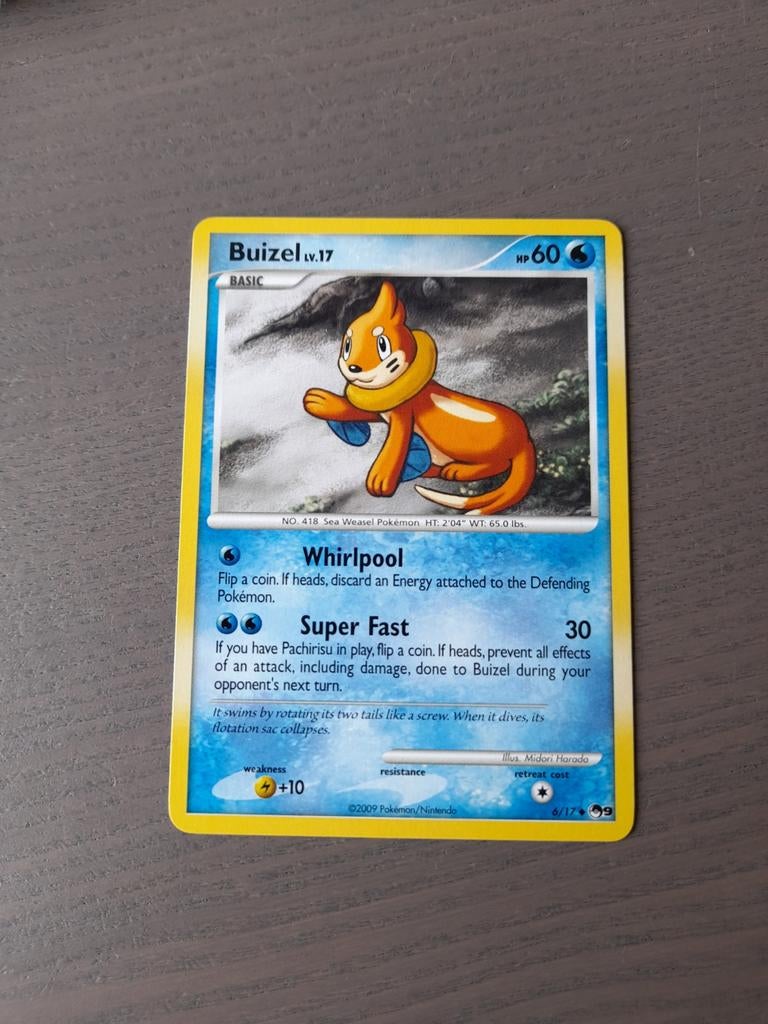 2009 pop series 9 6/17 buizel, Ophalen of Verzenden, Gebruikt, Losse kaart