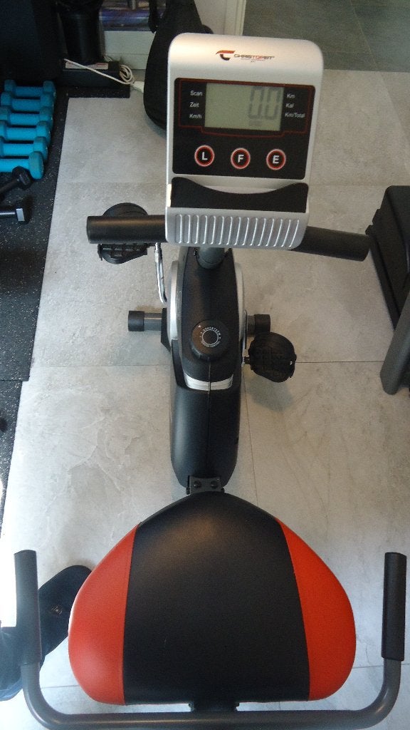 Hometrainer Christopeit RS 100 ligfiets, Ophalen, Ligfiets, Zo goed als nieuw, Metaal