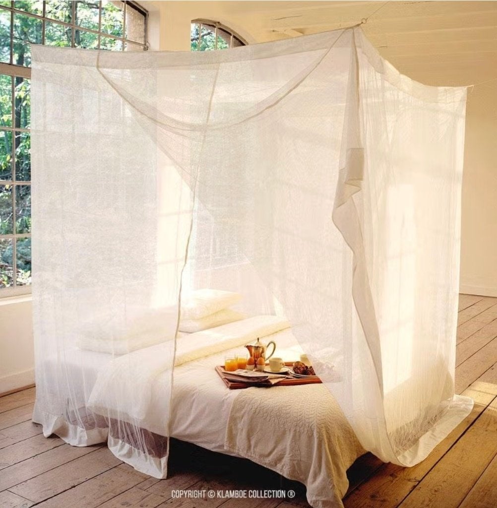 KING SIZE & SINGLE Rechthoekige KLAMBOE Mosquito Nets, Gebruikt, Wit, Overige typen, Overige materialen