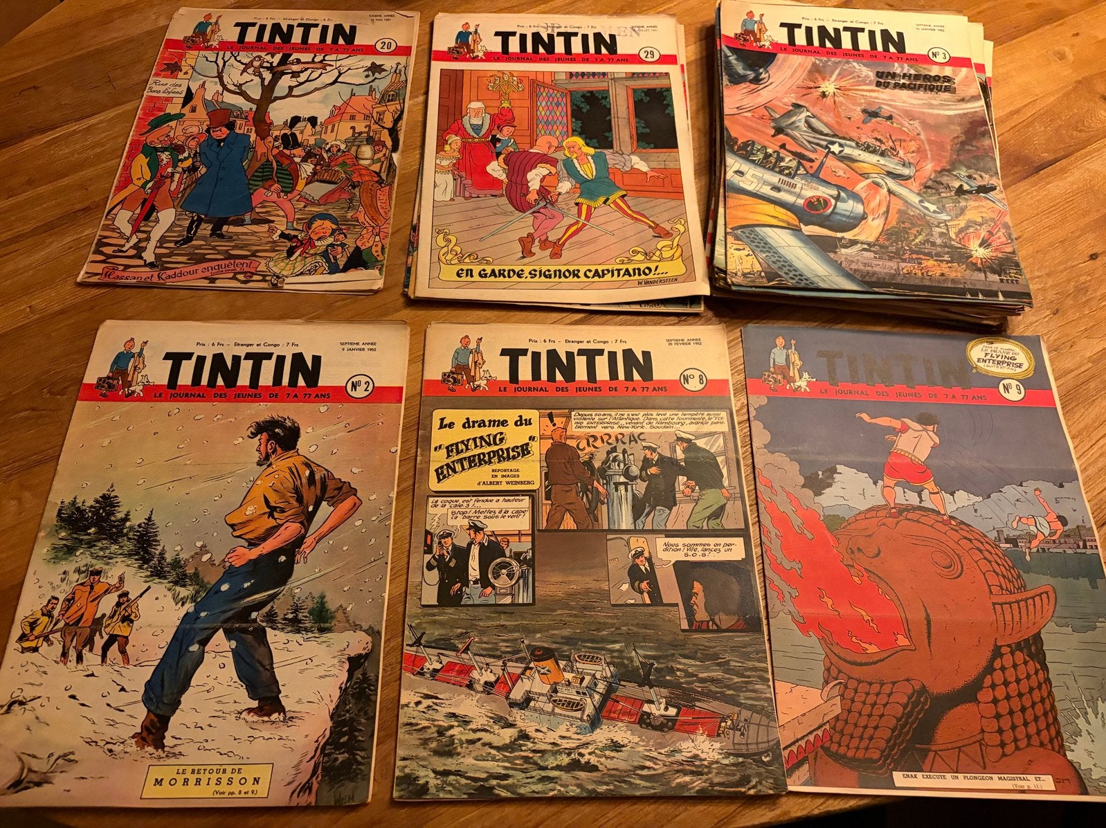Grote collectie Tintin le journal des jeunes zeldzaam!, Boeken, Meerdere stripboeken, Ophalen of Verzenden, Gelezen