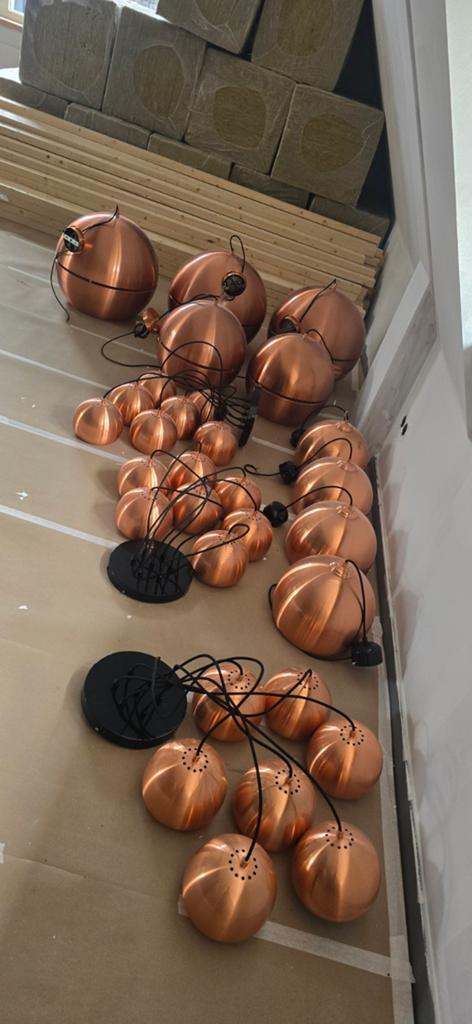 Koperen hanglampen set - Modern en stijlvol, Zakelijke goederen, Ophalen