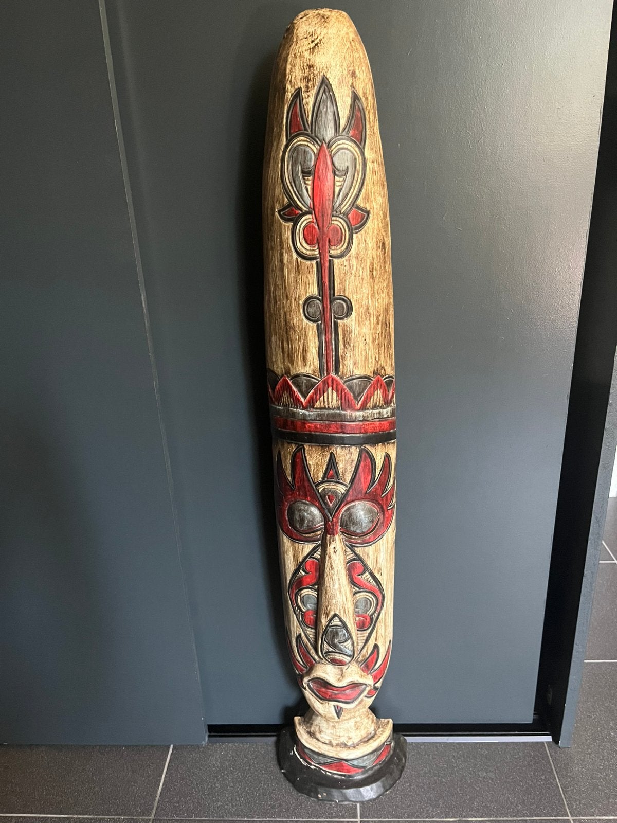 Tiki masker, Houtsnijwerk, Ophalen of Verzenden, Handgemaakt, 1 meter - 2 meter