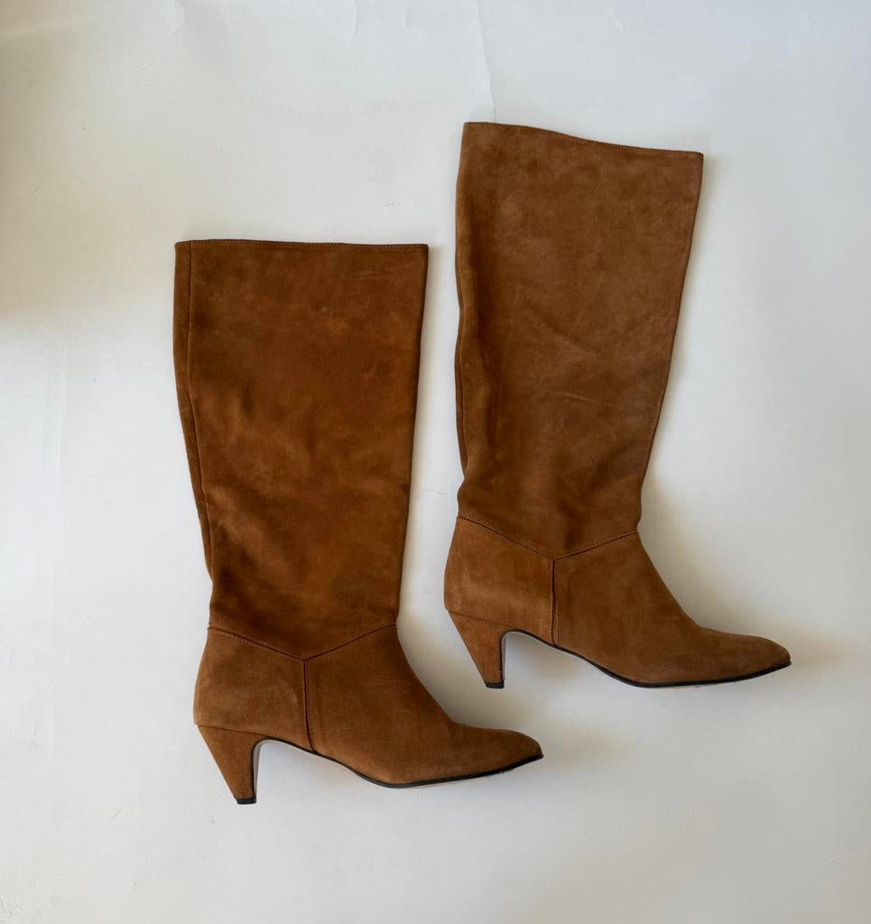 Anonymous Copenhagen suede camel laarzen, maat 40, Hoge laarzen, Bruin, Anonymous Copenhagen, Ophalen of Verzenden