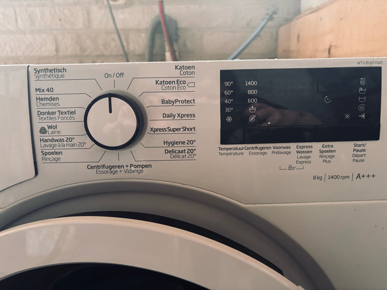 Beko Wasmachine 8kg, Ophalen, 1200 tot 1600 toeren, Gebruikt, 8 tot 10 kg