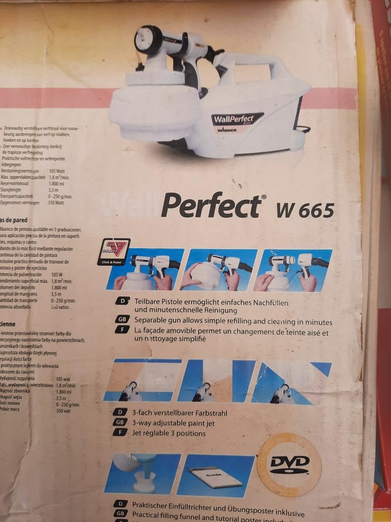 Wagner WallPerfect W 665 Verfspuit - Zo goed als nieuw, Ophalen of Verzenden, Zo goed als nieuw, Verfspuit of Verfpomp