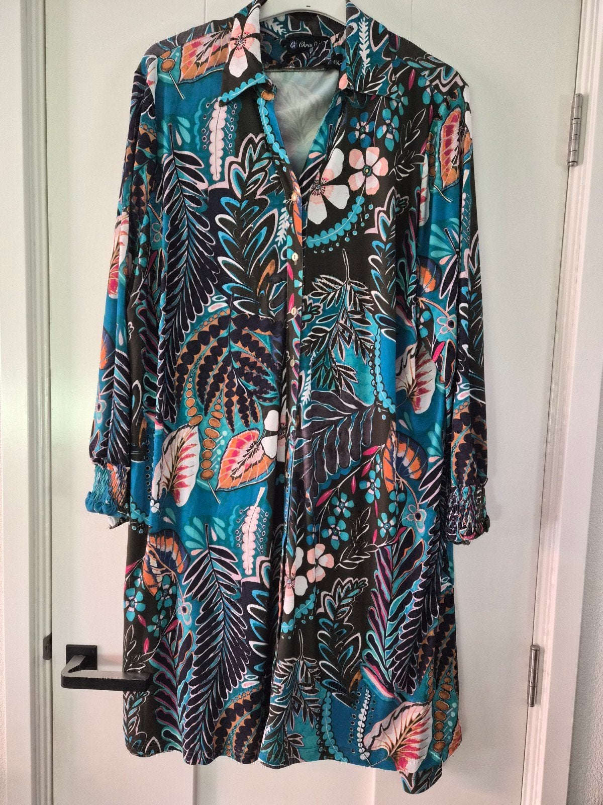 ChrisSize Blouse en broek Maat 3 (50) - Kleurrijke Print, Kleding | Dames, Overige kleuren, Verzenden, Blouse of Tuniek, ChrisSize
