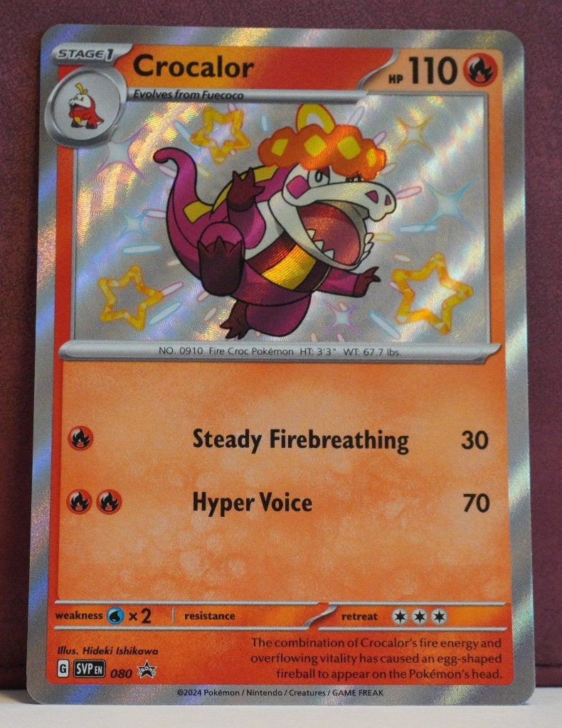 Crocalor Baby Shiny 080 SV Black Star Promos Pokèmon Kaart, Verzenden, Nieuw, Losse kaart