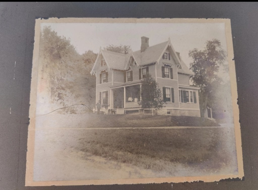 Antieke foto  Victoriaans herenhuis woning (ca. 1900), Antiek en Kunst, Ophalen of Verzenden, Foto, Fotografie