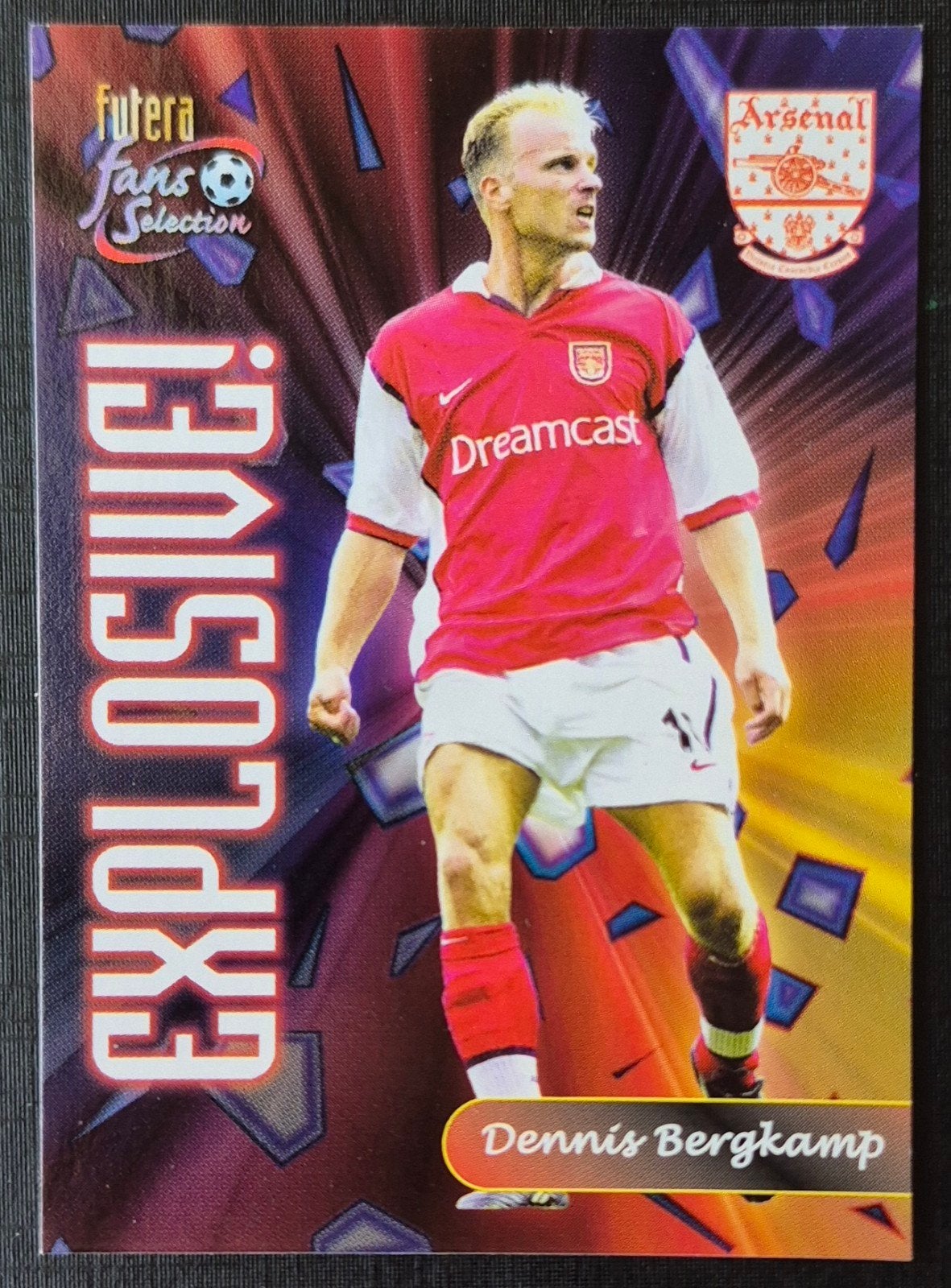 Futera Dennis Bergkamp - Arsenal FC, 1998/1999, Ophalen of Verzenden, Zo goed als nieuw, Buitenlandse clubs, Poster, Plaatje of Sticker