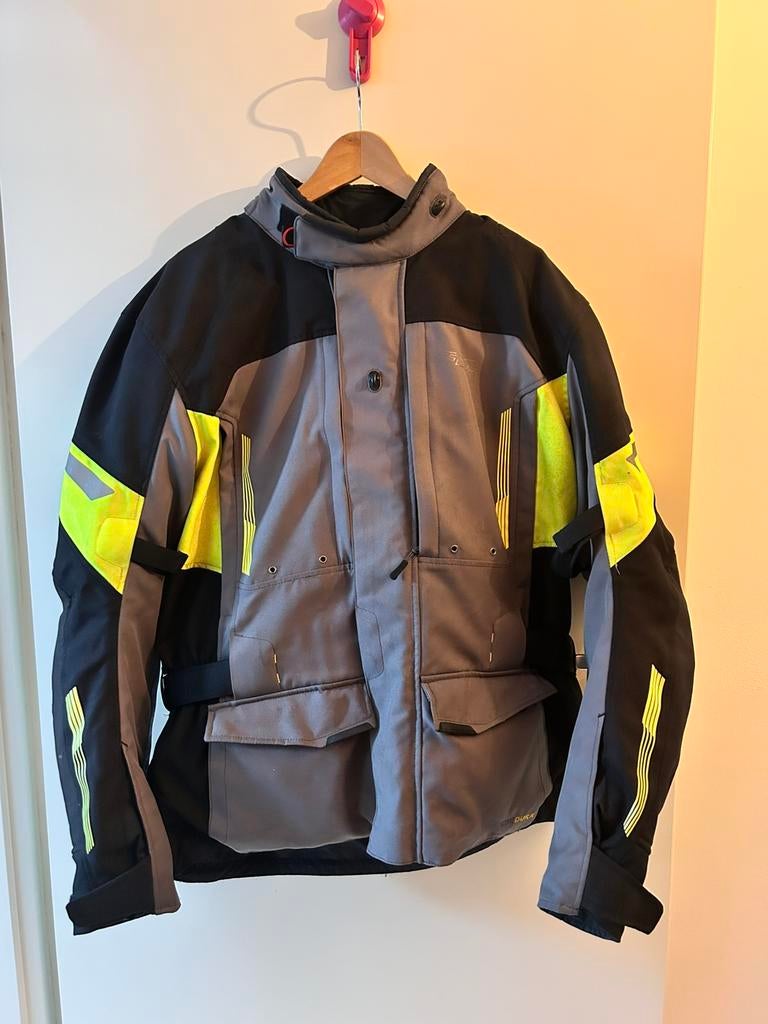 FLM motorjas met (rug)bescherming heren mt 54-56, Ophalen of Verzenden, Tweedehands, Heren, Jas | textiel
