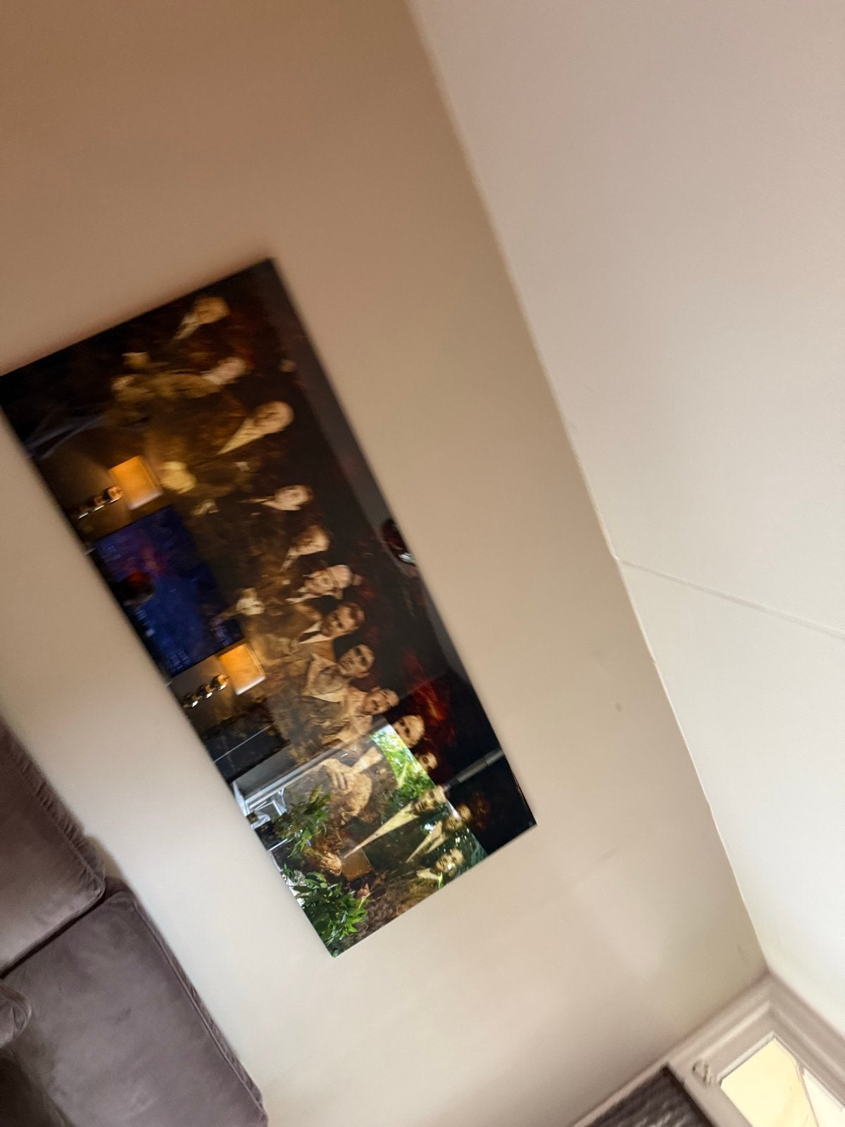 Maffia Schilderij Plexiglas 80x200 cm, Ophalen, Zo goed als nieuw, Schilderij, 100 tot 125 cm