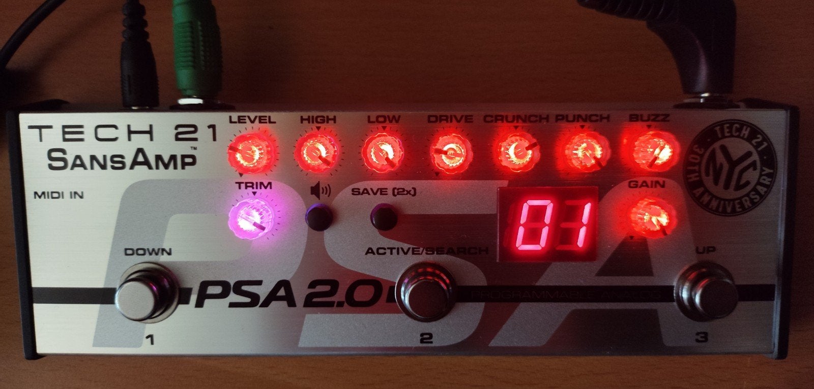 Tech 21 SansAmp PSA 2.0 30th Anniversary Edition, Muziek en Instrumenten, Ophalen of Verzenden, Zo goed als nieuw, Distortion, Overdrive of Fuzz