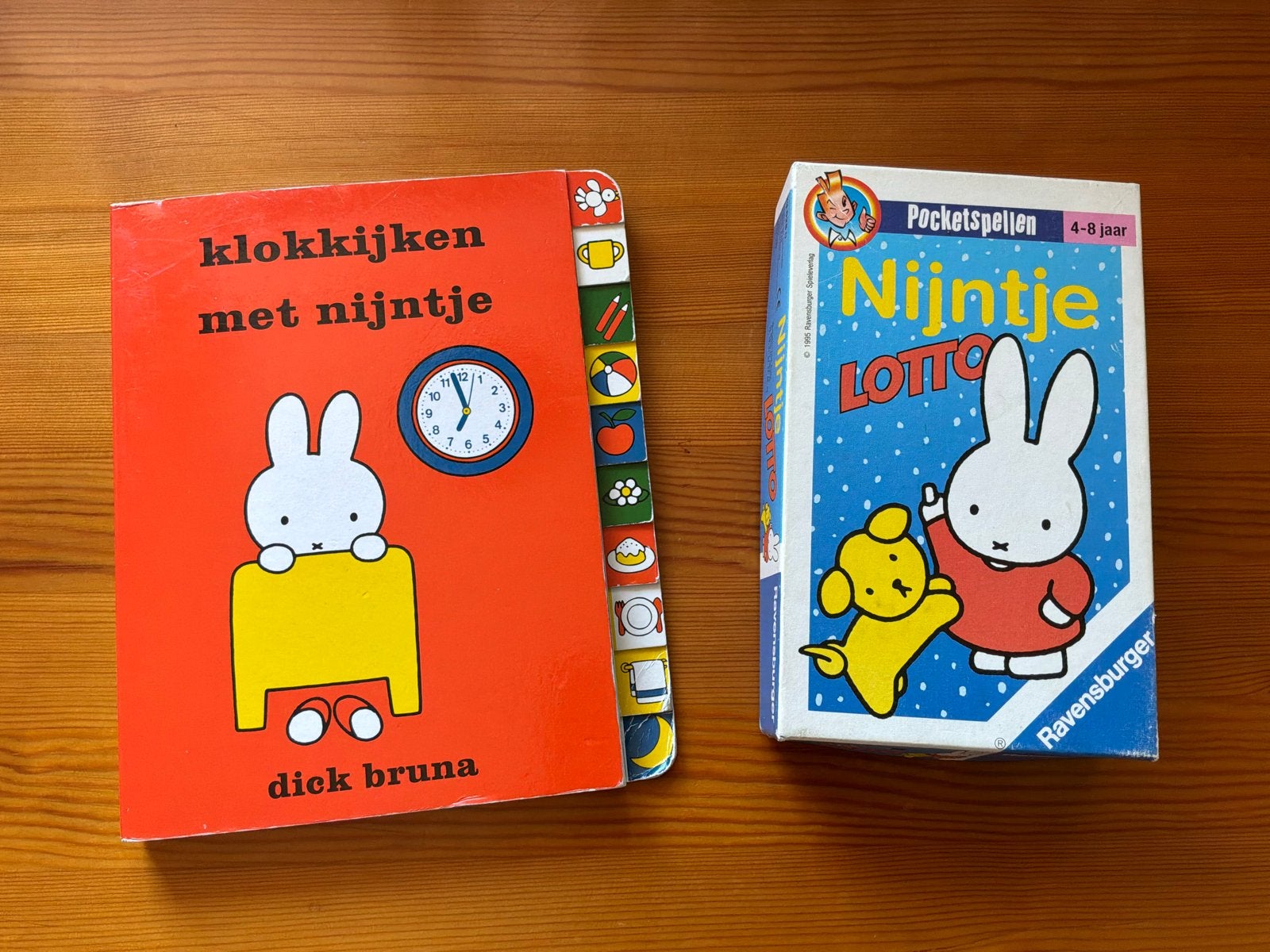 Nijntje Boek & Lotto Spel - Klokkijken en Pocketspe, Boeken, Kinderboeken | Kleuters, Gelezen, Non-fictie, Jongen of Meisje, Ophalen of Verzenden