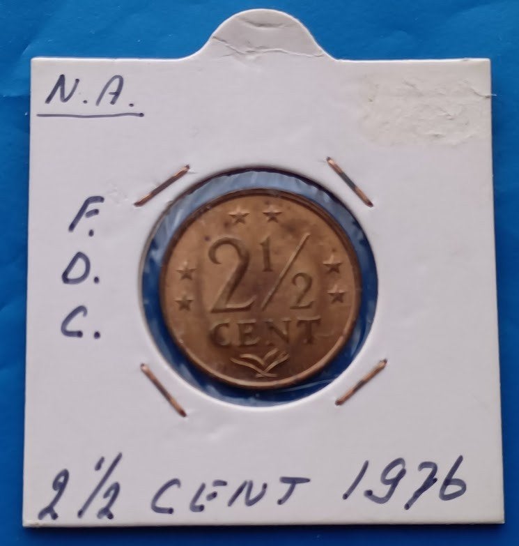 Nederlandse Antillen 2½ cent - 1976, Verzenden, Koningin Juliana, Overige waardes, Losse munt