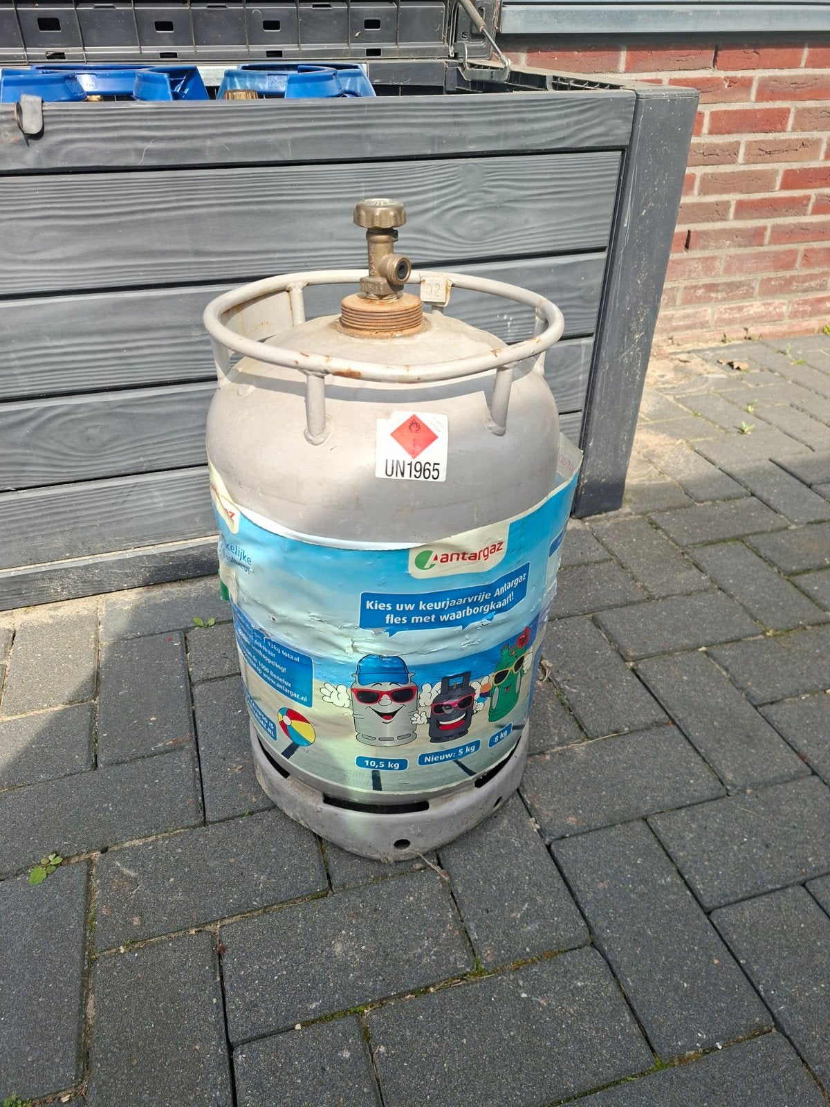Gasfles vol  26,5 liter, Ophalen of Verzenden