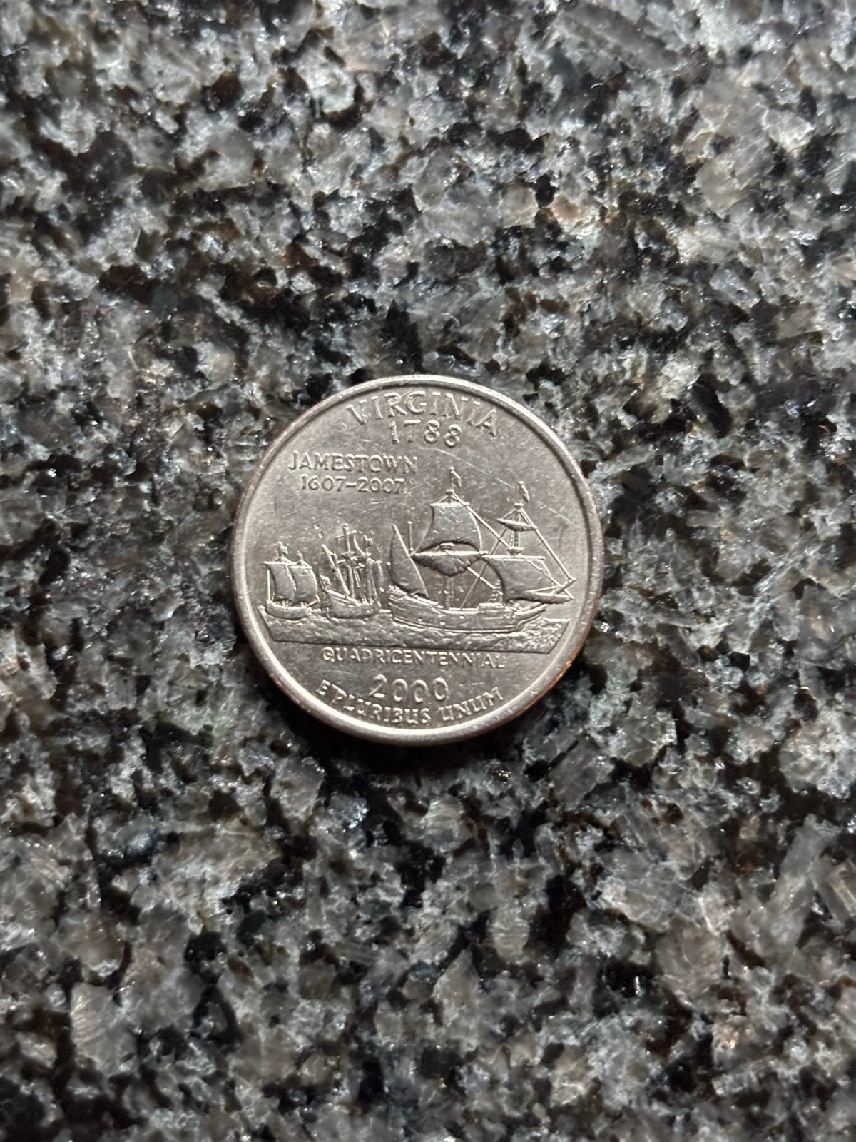 Amerikaanse Quarter Dollar Virginia 2000, Verzenden, Noord-Amerika, Losse munt