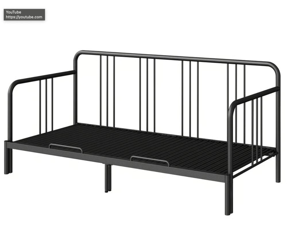 Ikea fyresdal bedbank, Ophalen, Gebruikt, Zwart, Tweepersoons