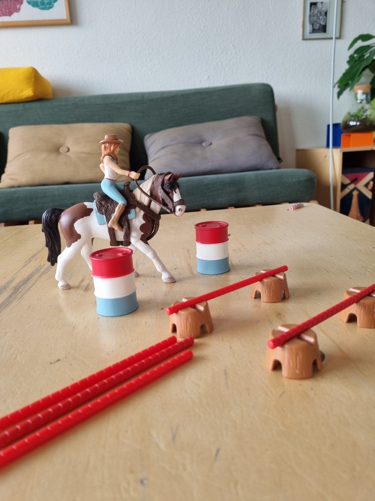 Schleich western set compleet, Ophalen of Verzenden, Zo goed als nieuw, Paard, Beeldje of Figuurtje