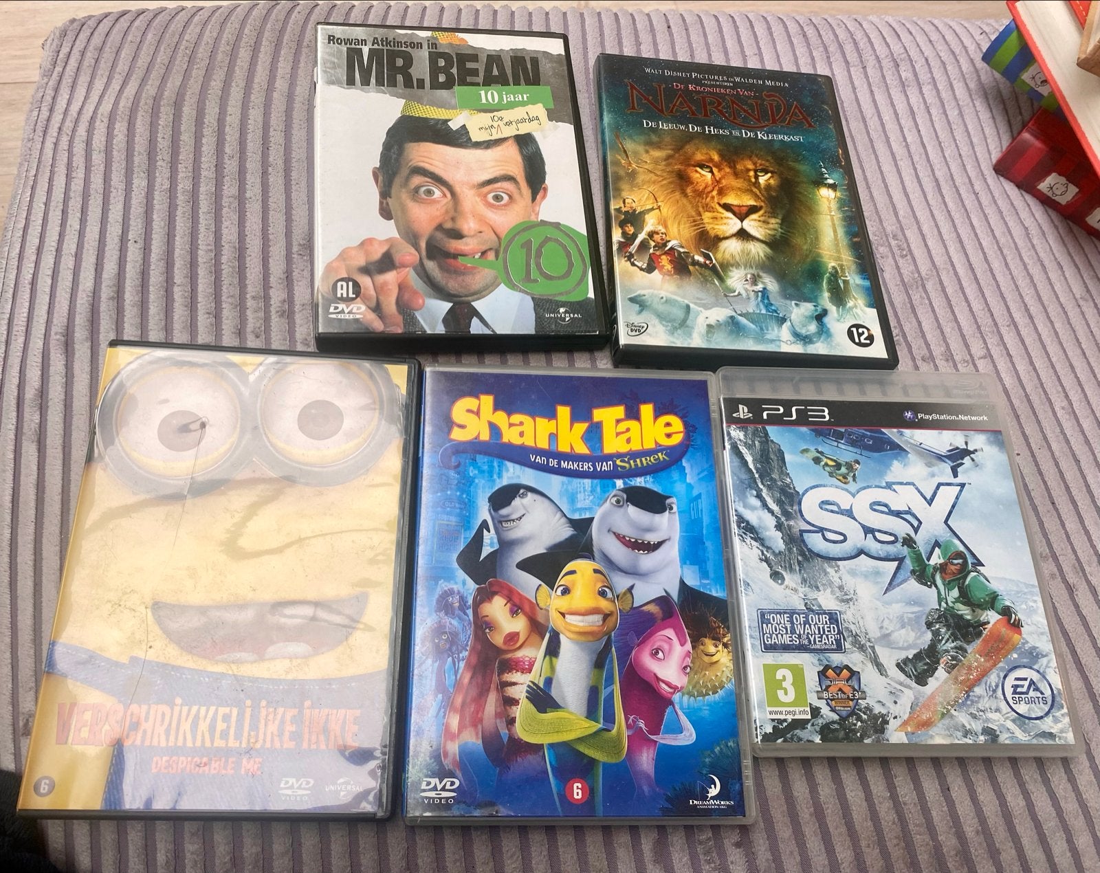 DVD & PS3 Spellen Bundel: Mr. Bean, Narnia, Shark Tale, SSX, Nederlands, Ophalen of Verzenden, Vanaf 12 jaar, Inclusief doosje