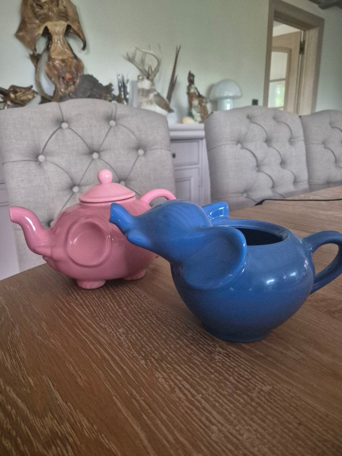 Vinrage theepot olifant en waterkan, Ophalen of Verzenden