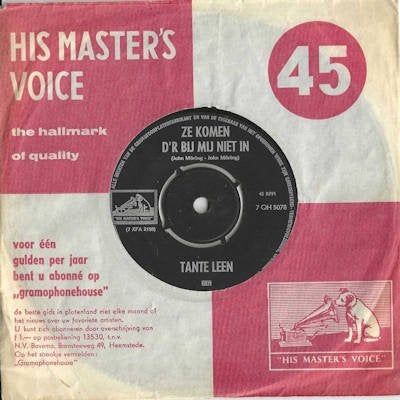 TANTE LEEN  1966  PRACHT KNALLER !! T1034, Gebruikt, 7 inch, Single, Ophalen of Verzenden