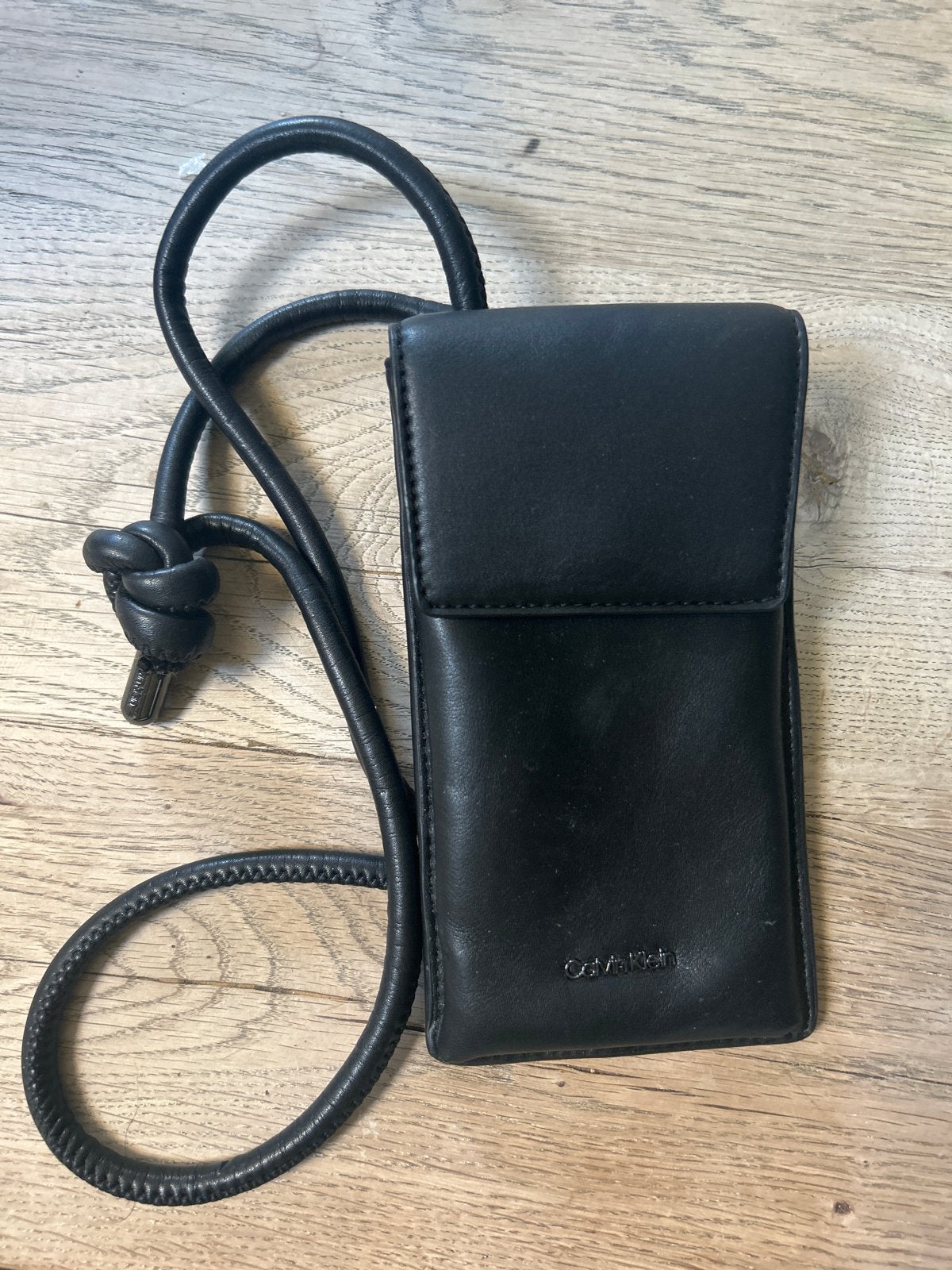 Calvin Klein Telefoontasje Zwart, Verzenden, Zo goed als nieuw, Zwart, Schoudertasje