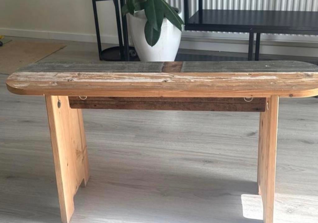 Piet Hein Eek VT wonen 50 jaar jubileum bankje 1 van 50, Minder dan 50 cm, Gebruikt, 100 tot 125 cm, Ophalen of Verzenden