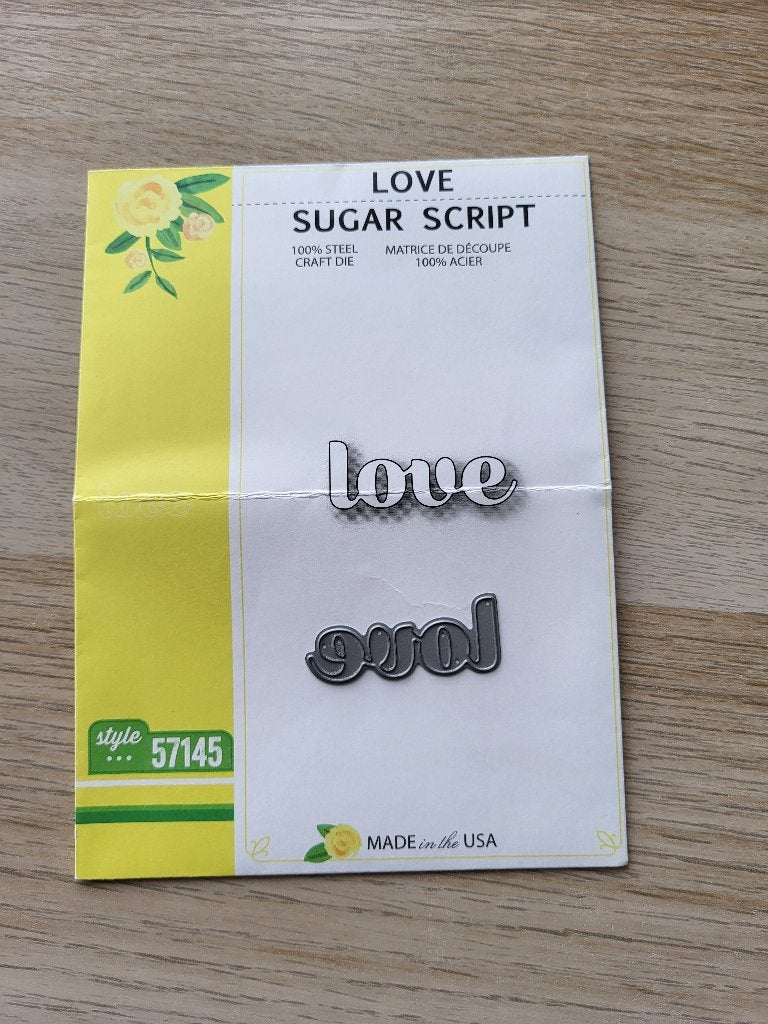 Blueprint Metal Die Love Sugar Script #57145, Verzenden, Nieuw, Frame of Mal, Overige merken