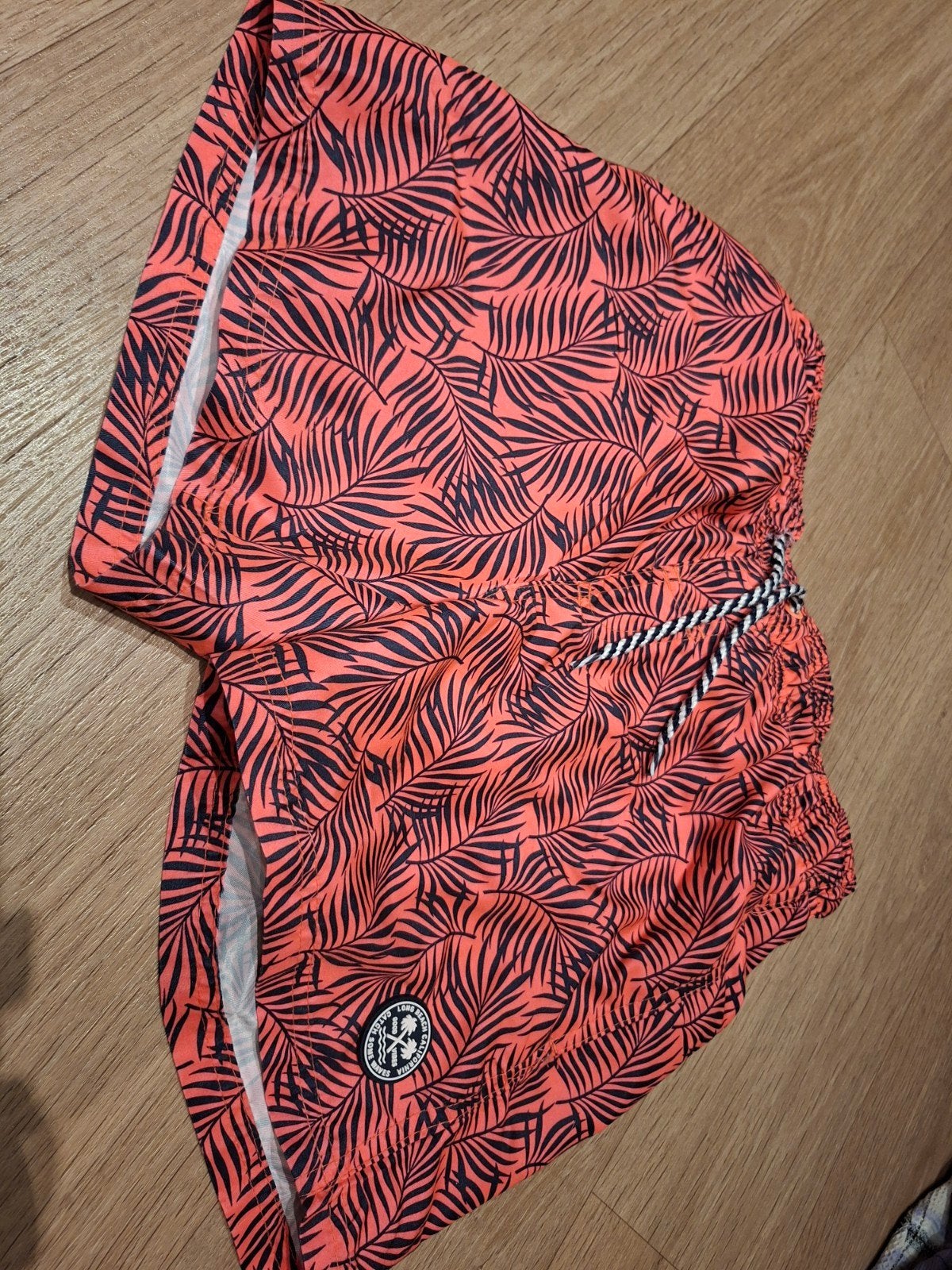 KIDS BEACH Zwemshort Maat 164 Koraalrood met Bladprint, Ophalen, Sport- of Zwemkleding, Zo goed als nieuw, Jongen