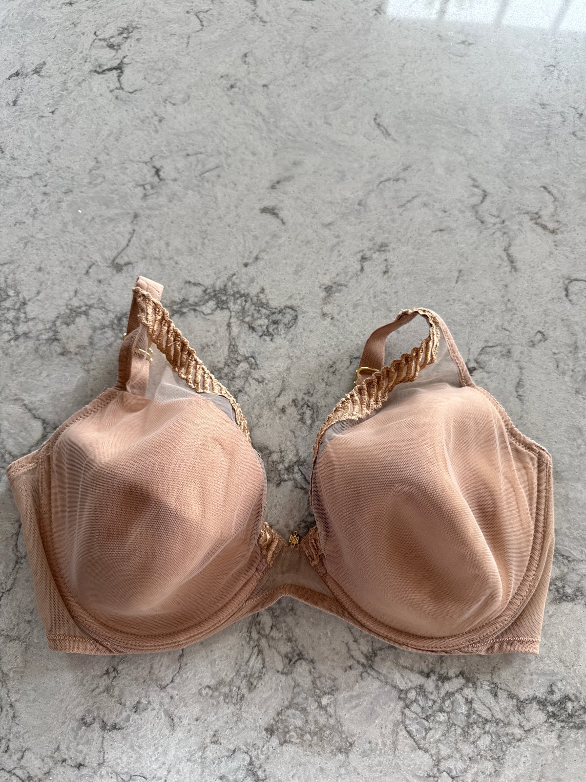 Aubade Plunge BH Huidkleurig 75F, Verzenden, Beige, BH