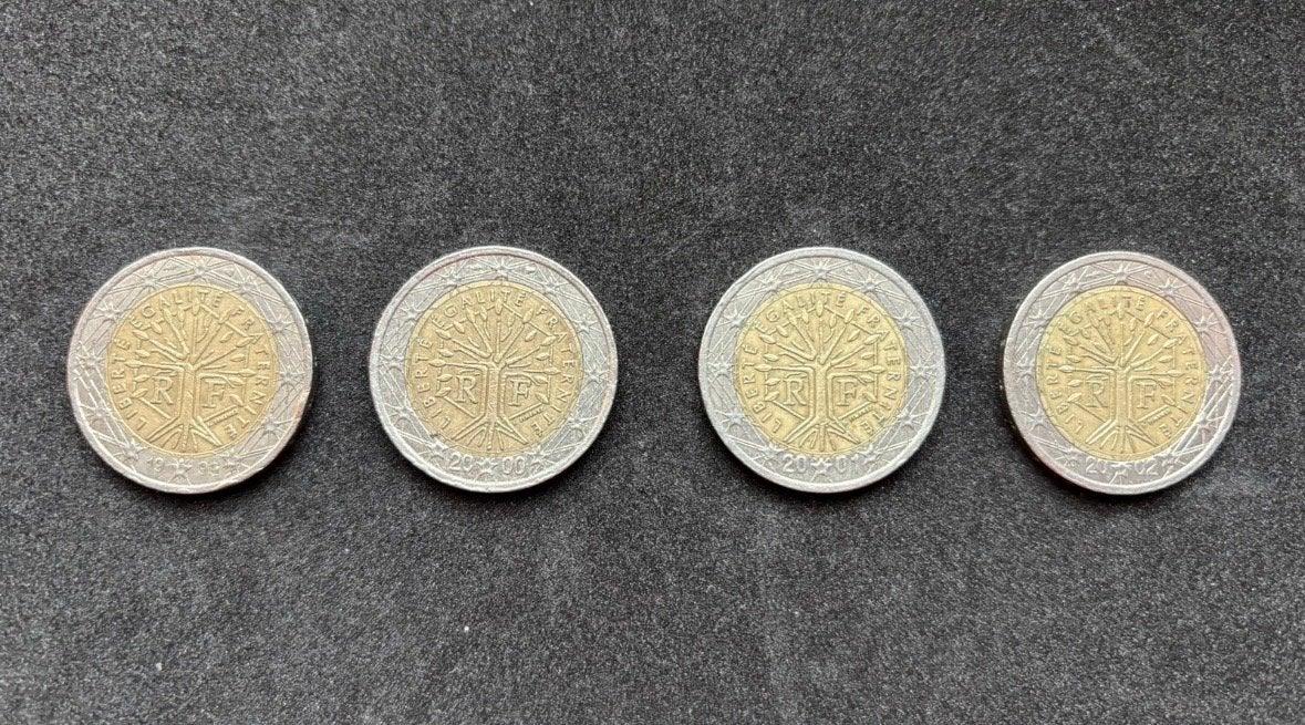€2 Munten Frankrijk 1999-2000-2001-2002, Verzenden, Frankrijk, 2 euro, Setje
