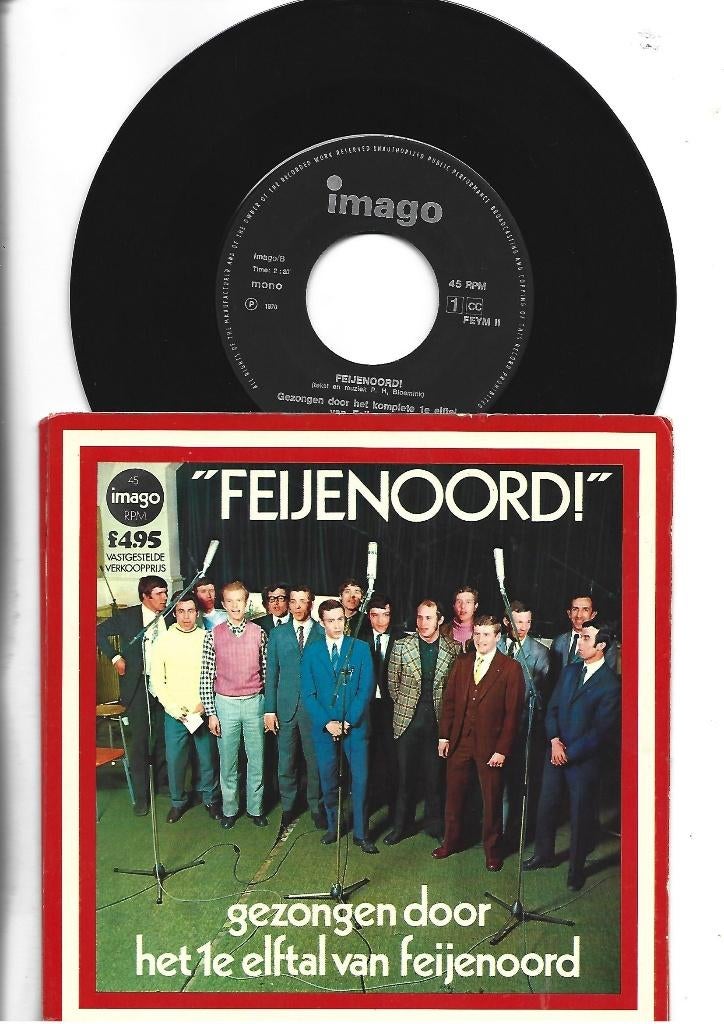 FEYENOORD SINGLE 7" 1E ELFTAL VAN FEYENOORD 1970, 7 inch, Single, Ophalen of Verzenden, Zo goed als nieuw
