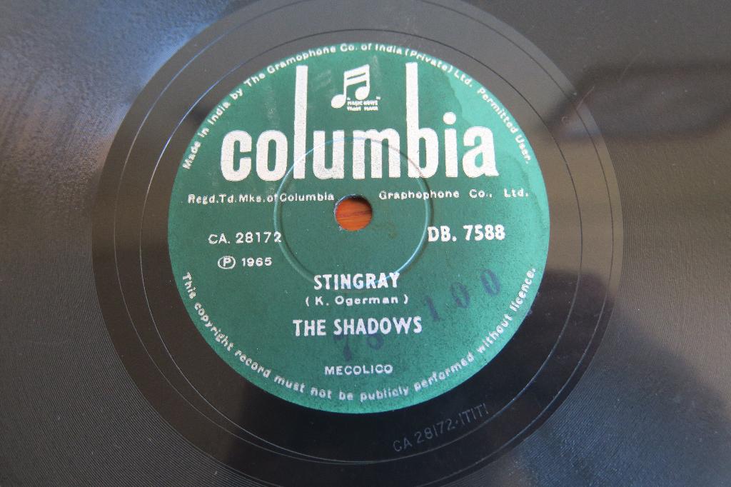 The Shadows Stingray 78rpm 78 toeren 1965 schellak jukebox, Gebruikt, 10 inch, Overige typen, Ophalen of Verzenden