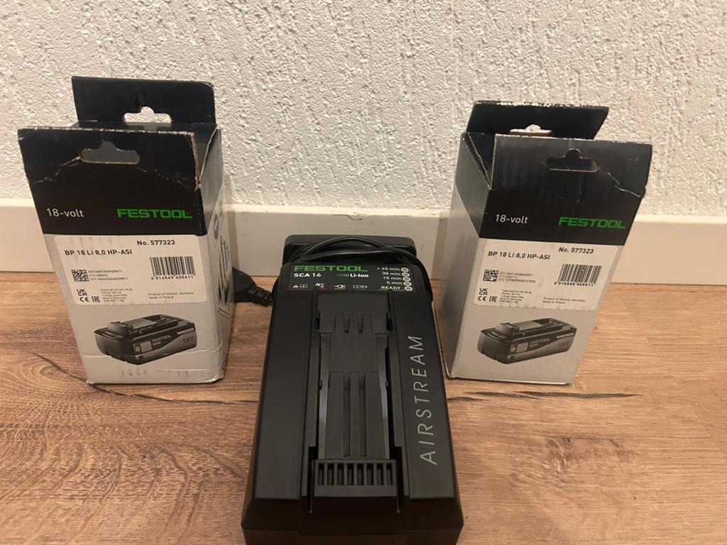 Festool BP 18 Li 8,0 HP-ASI en SCA 16 Snellader, Doe-het-zelf en Verbouw, Ophalen, Nieuw