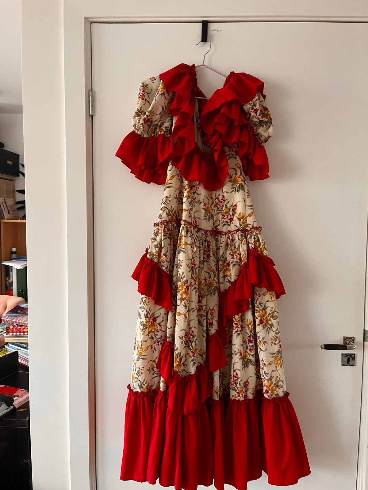 Prachtige Spaanse Flamenco Jurk - S/M, Maat 38/40 (M), Ophalen of Verzenden, Zo goed als nieuw, Rood