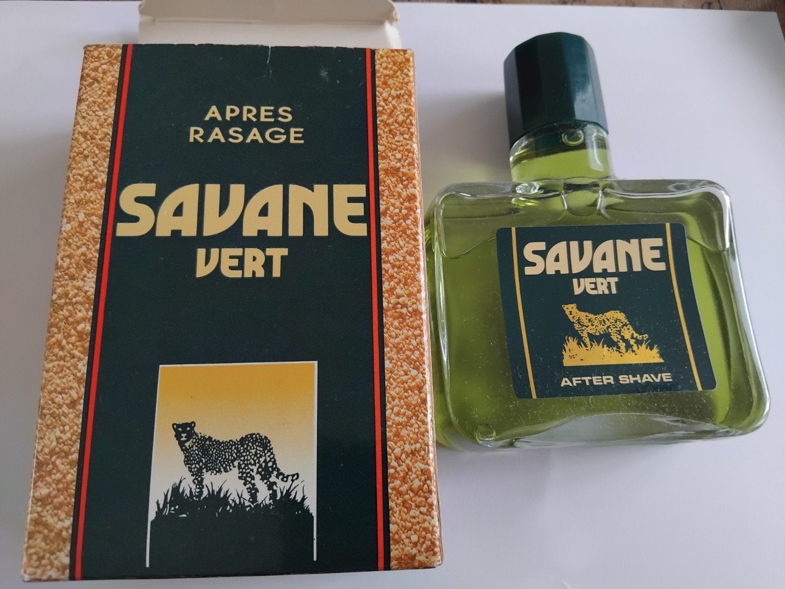 Vintage Savane Vert After Shave met doos, Ophalen of Verzenden, Gebruikt